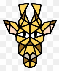 Giraffe Giraffes Geometry Geometric Sticker By Cara - Geometric Emoji,Giraffe Emoji Face