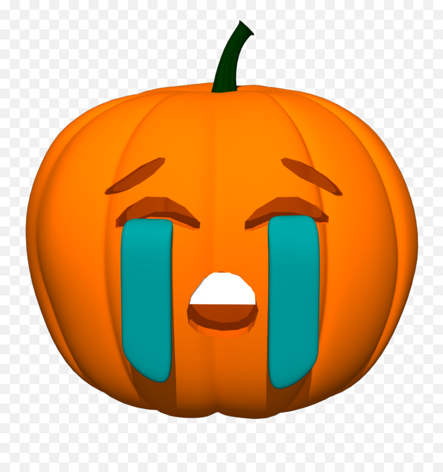 Pumpkin Smiley Set Of 30 Expressions For Halloween 2d And 3d - Happy Emoji,Sad Emoji 2d