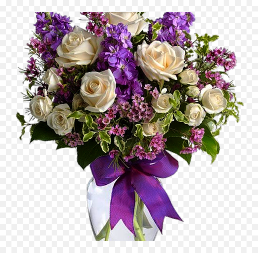Bouquet Flowers Of Sticker - Enchanted Cottage Teleflora Beautiful Bouquet Of Flowers Purple Emoji,Facebook's Lavendar Flower As An Emoticon...