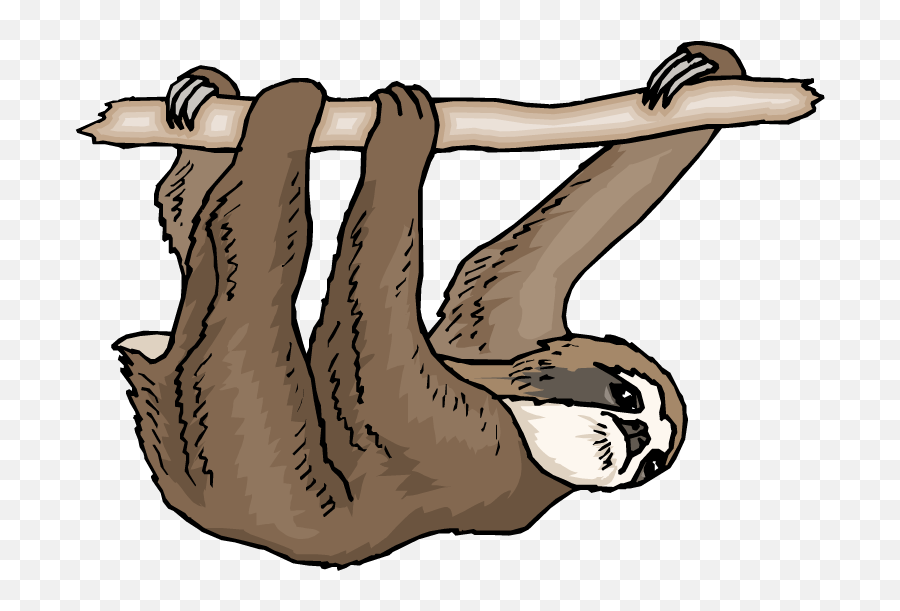 Free Clip Art Sloth - Transparent Sloth Clipart Emoji,What Does The Sloth Eating Pizza Emoji Mean