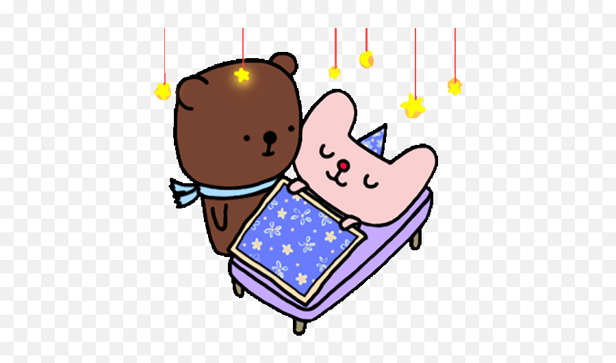 Good Night Animated Sticker Sticker - Cartoon Good Night Cheek Kiss Gif Emoji,Good Night Kiss Emoticon