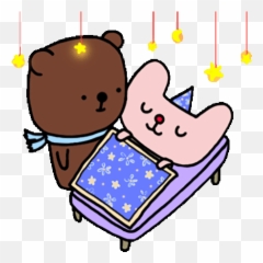 Good Night Animated Sticker Sticker - Cartoon Good Night Cheek Kiss Gif Emoji,Good Night Kiss Emoticon