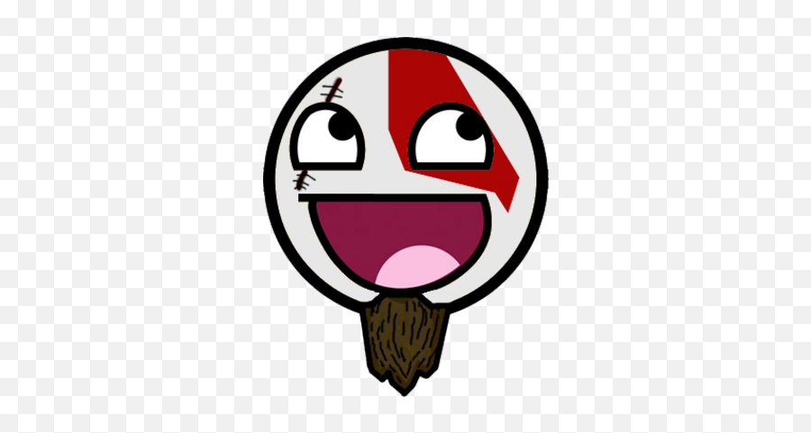 Smiley Face God Of War Psd Psd Free Download - Awesome Face Emoji,Flute Emoji