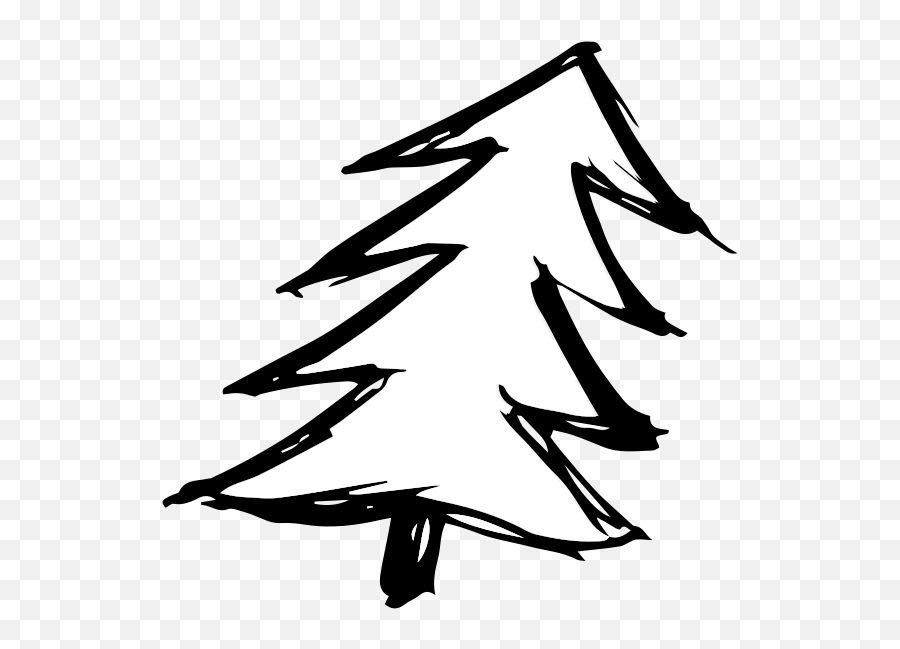 Spruce Tree Hand Drawn Outline Free Svg File - Svgheartcom Vertical Emoji,Tree Fire Emoji