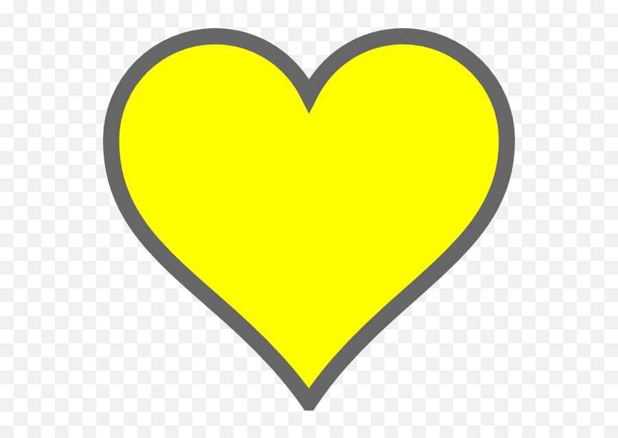 Yellow Heart Clipart - Clipart Suggest Emoji,Grey Heart Emoticon