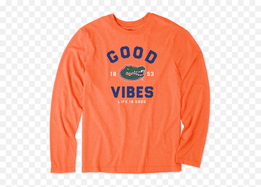 Mens Florida Gators Good Vibes Arc - Long Sleeve Emoji,Florida Gator Emoji