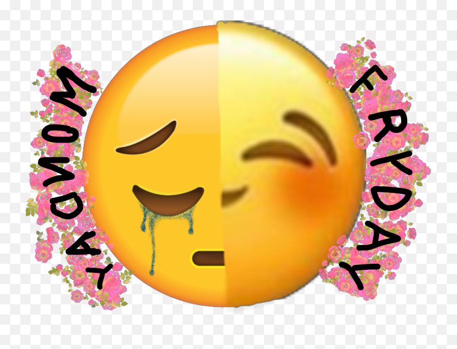 Friday Happyface Sadface Freetoedit Sticker By Mlr11 Emoji,Friday Emoji