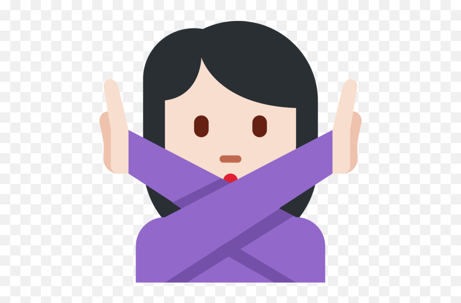 U200d Woman Making The No Gesture In Light Skin Tone Emoji,Duh Emoji