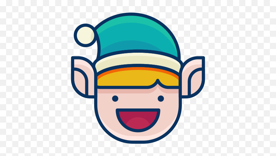 Happy Elf Emoji Smiley Smile Emoticon Icon,Emoji Christmas
