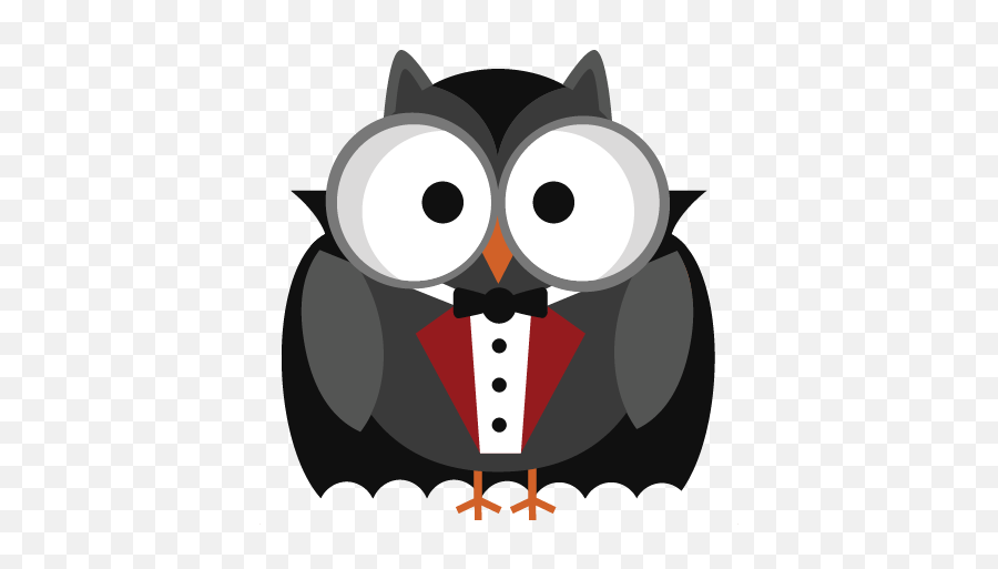 Halloween Dracula Owl Sticker By Salulilbug - Owl Halloween Clipart Emoji,Owl Text Emoticon
