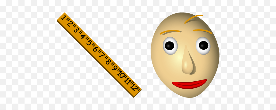 Baldis Basics Baldi And Ruler Cursor - Basics Emoji,Head Slap Emoticon