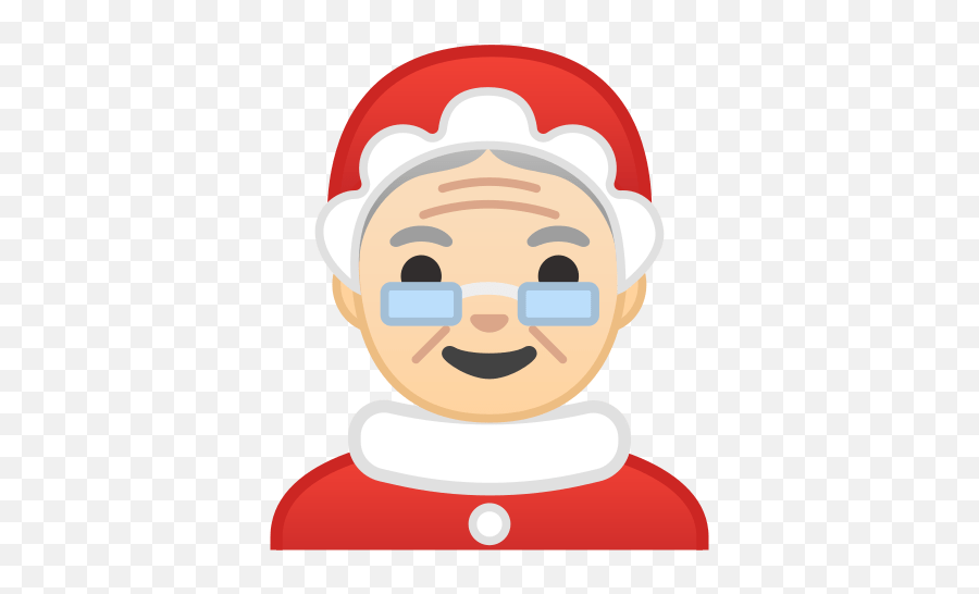 Mrs Claus Emoji With Light Skin Tone Meaning And Pictures - Mrs Claus Icon,Emoji Race