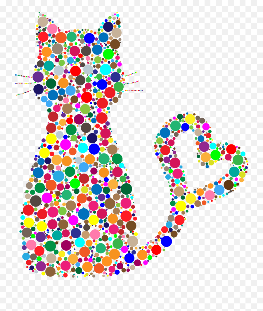 Heart Clipart Cat Heart Cat Transparent Free For Download - Dot Painting Emoji,Cat Heart Emoji