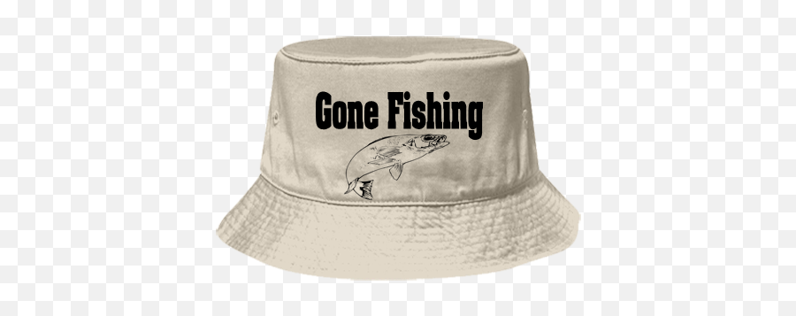 Gone Fishing Custom Bucket Cap Embroidered Bucket Hat - Cable Emoji,Alien Emoji Bucket Hat