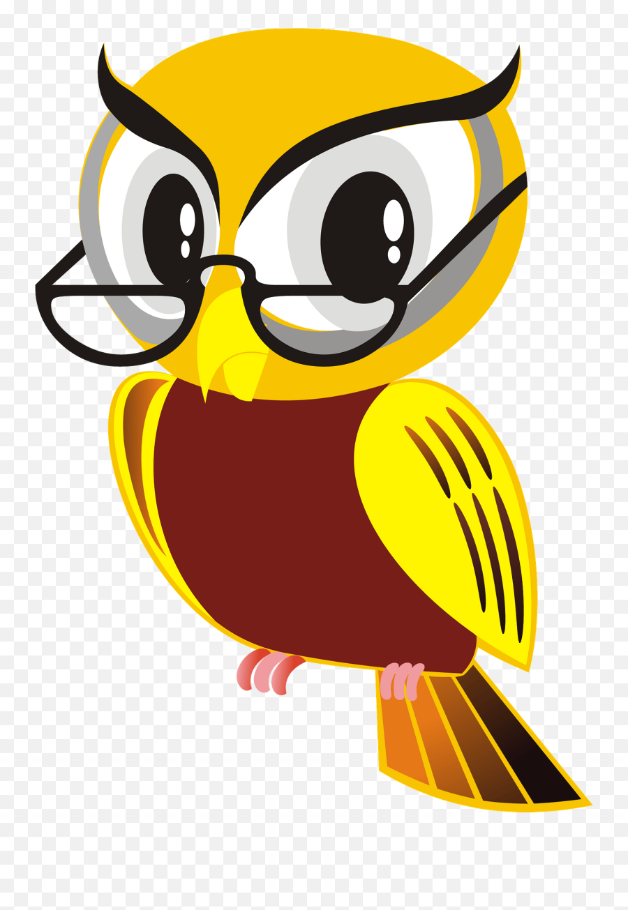 Owl In Glasses Clipart Free Download Transparent Png - Owl With Glasses Clipart Emoji,Emoji With Reading Glasses