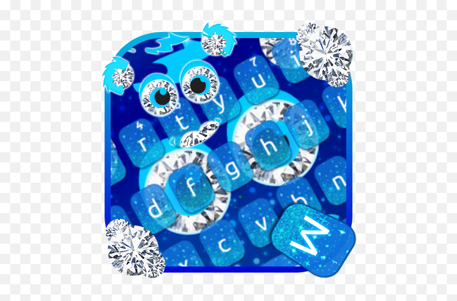 Amazoncom Diamond Sapphire Monster Keyboard Theme - Dot Emoji,Devil Emoji Keyboard