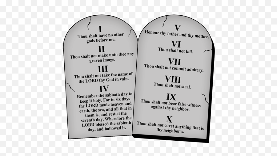 Picture Of The 10 Commandments Posted By Christopher Thompson - Transparent 10 Commandments Png Emoji,Emojis Adultery
