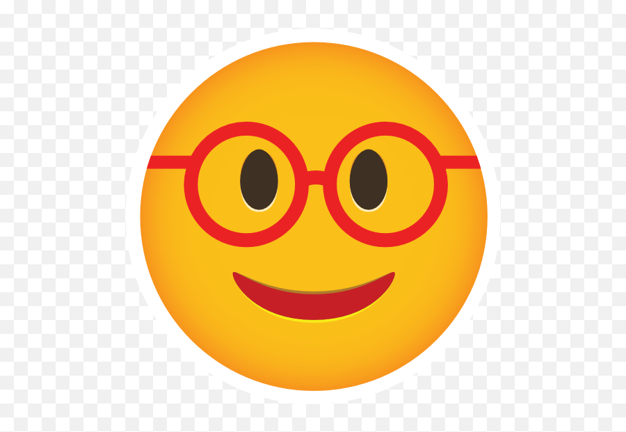 Phone Emoji Sticker Red Glasses - Emoji Red Glasses,Glaases Emoji