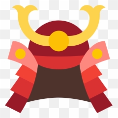 The Io Programming Language Bushido Codes - Samurai Helmet Cartoon Transparent Emoji,Emoji Programming Language