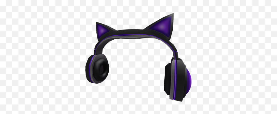 Purple Cat Ears Headphones - Roblox Cat Headphones Emoji,Cat Ear Headband Emotion