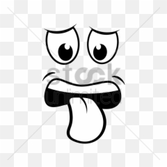 Disgusted Cliparts - Clipart Disgust Expression Png Drawing Of A Disgusted Emoji,Emoticons For Disgusted