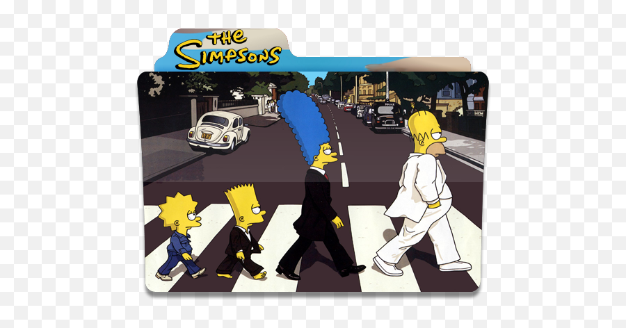 The Simpsons Folder Folders Beatles - Simpsons Abbey Road Emoji,Emoticon Beatles