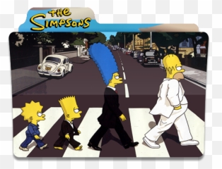 The Simpsons Folder Folders Beatles - Simpsons Abbey Road Emoji,Emoticon Beatles