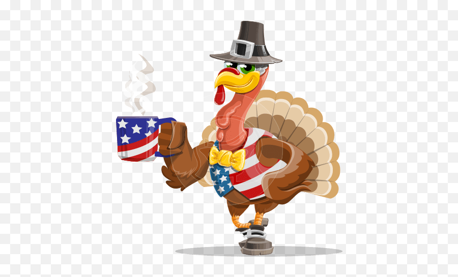 Vector Cartoon Characters - American Thanksgiving Turkey Cartoon Emoji,Wild Turkey Emotion