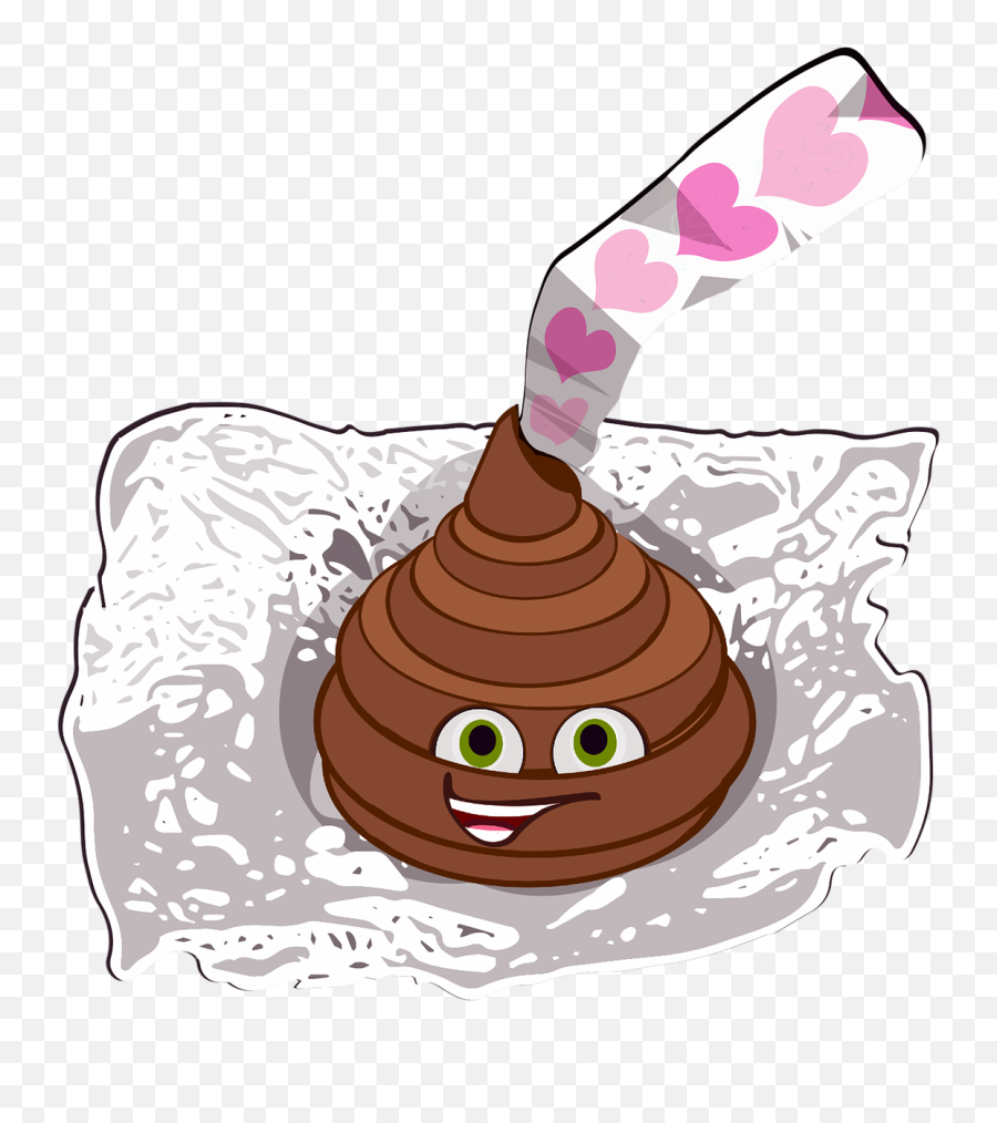 Chocolate Smiley Kiss Emoticon - Poop Kisses Chocolate Emoji,Eating Popcorn Emoticon