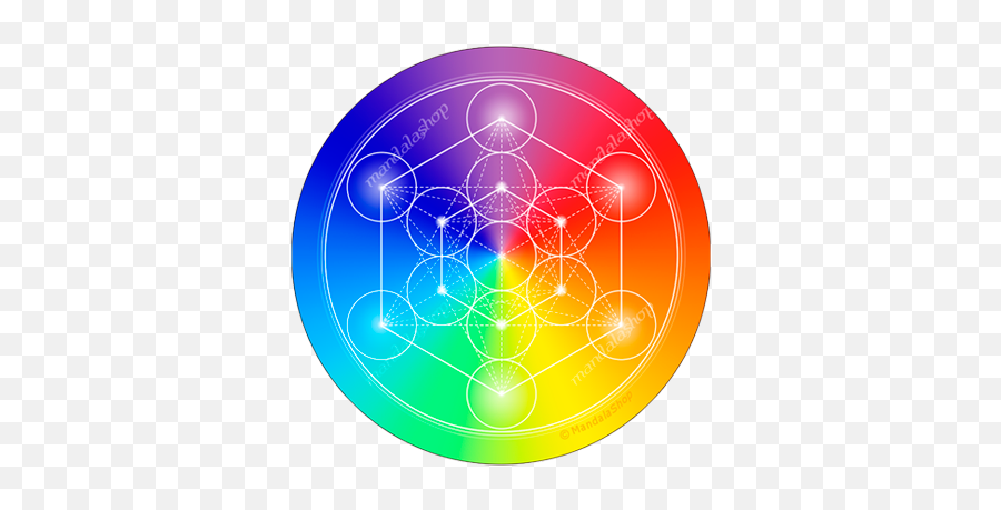 7 - Chakras Metatronu0027s Cube Round Magnet Metatron Cube Emoji,Chakras Negative Emotions And Positive