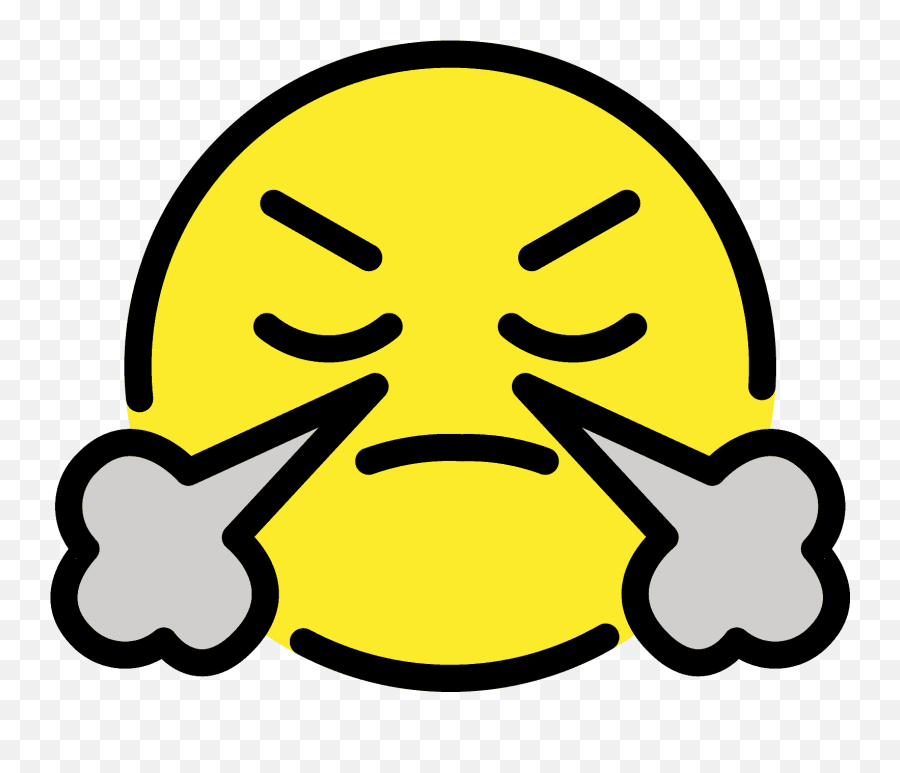 Face With Steam From Nose Emoji - Nose Steam Emoji Transparent Background,Checkmark Emoji