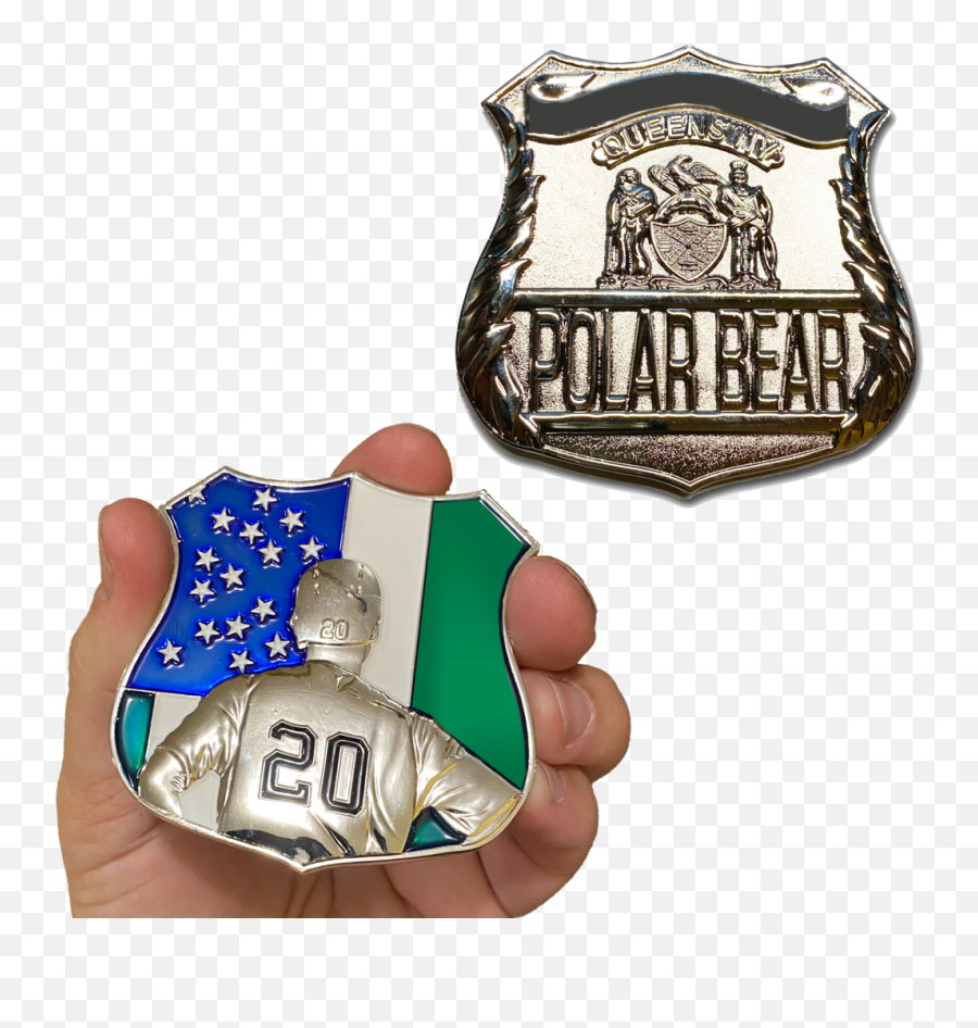 Dd - 020 Polar Bear Ny Mets Pete Alonso Inspired Nypd Challenge Coin Emoji,Ny Mets Emoticons