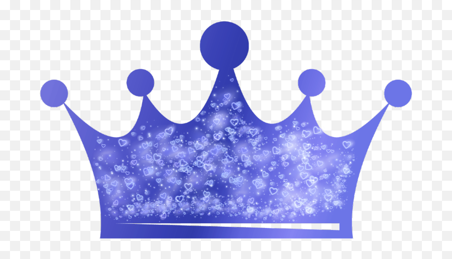 Blue Crown Hearts Heartcrown Cute Freetoedit - Glittery Emoji,Emojis Of Crowns And Hearts