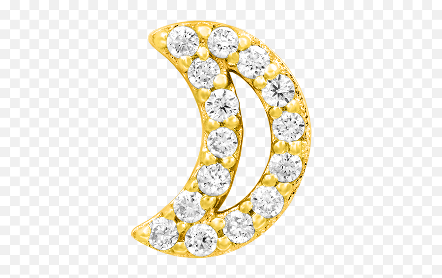 Orchid In 14k Gold By Junipurr U2013 Pierced Emoji,Moon Emoji Pin