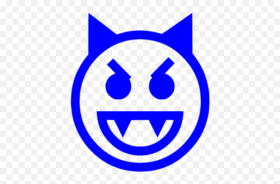 Blue Emoticon 25 Icon - Smiley Emoji,Blue Emoticon