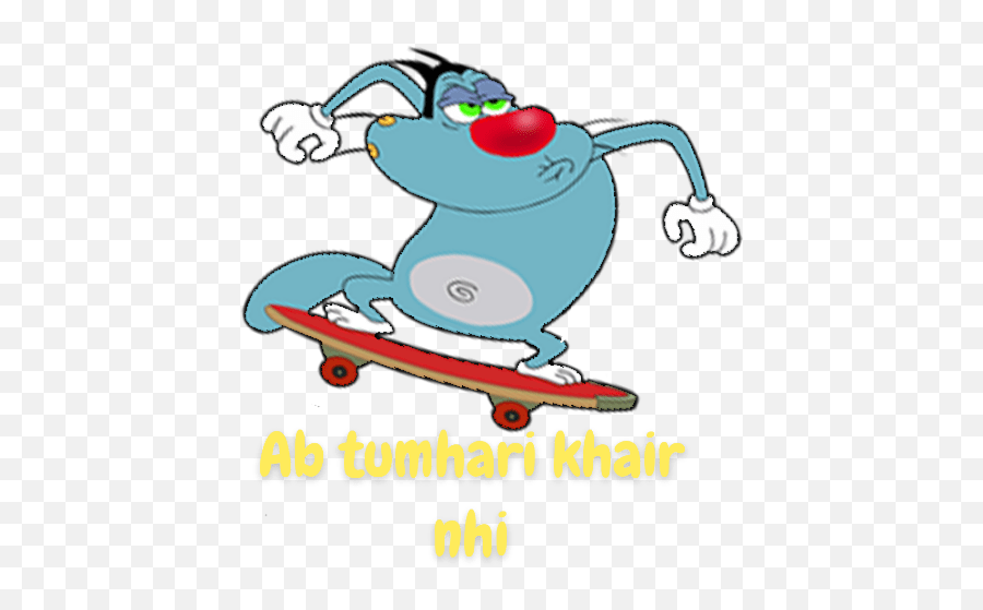 Oggy And The Cockroaches - Oggy And The Cockroaches Sticker Emoji,Skateboard Emoji App