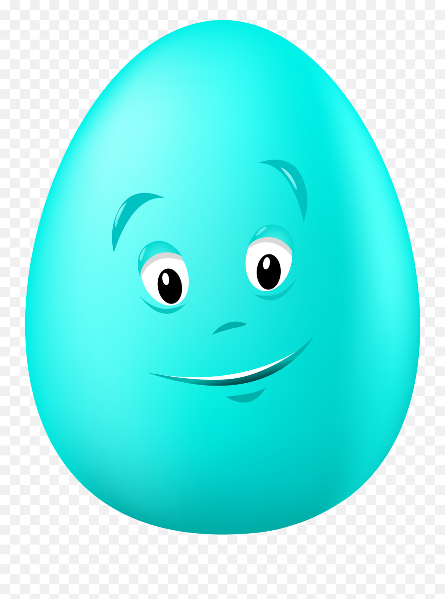 Blue Egg With Face Png Clipart Picture Emoji,Eggs Emoji