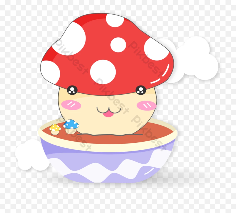 Hand Painted Mushroom Emoticons Ai Free Download - Pikbest Illustration Emoji,Valentine Emoticons