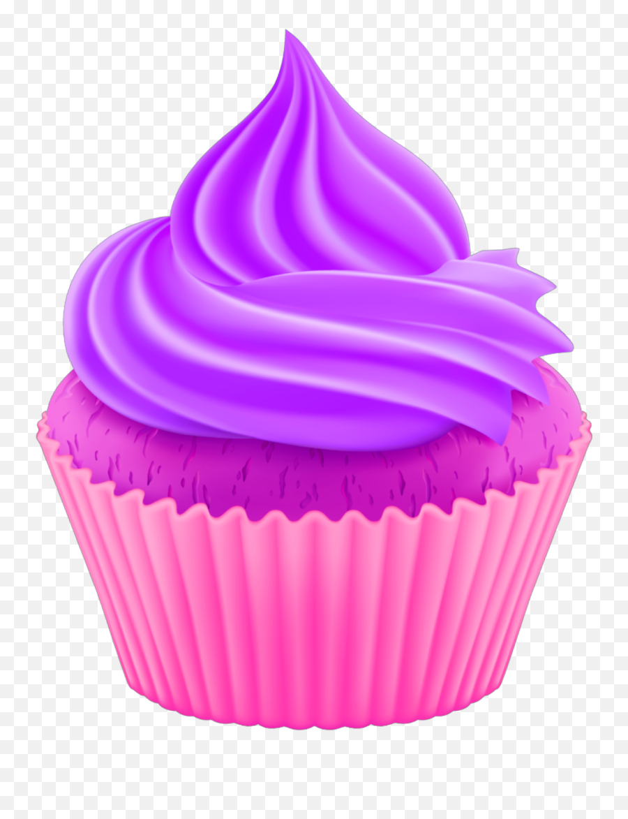 Cupcake Magdalena Blackberry Sticker By Ana Abece - Purple And Pink Cupcakes Clipart Emoji,Decoracion De Emoji