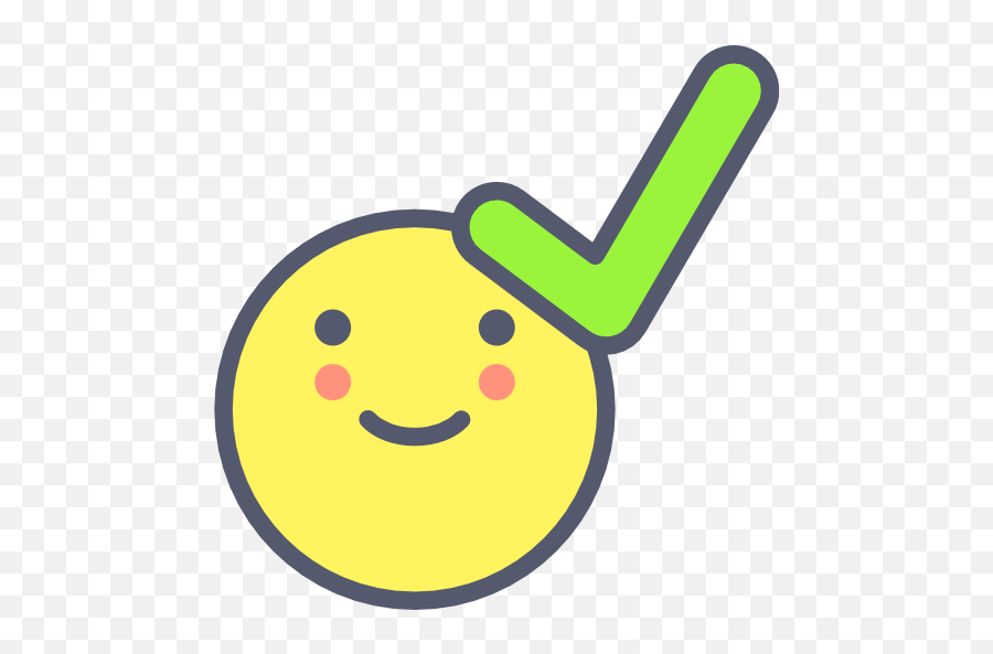 Checkmark - Happy Emoji,Verified Tick Emoticon