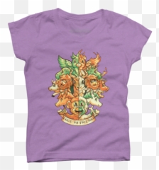 Best Purple Monkey Girlu0027s T - Shirts Design By Humans Mythical Creature Emoji,Groot Emoji