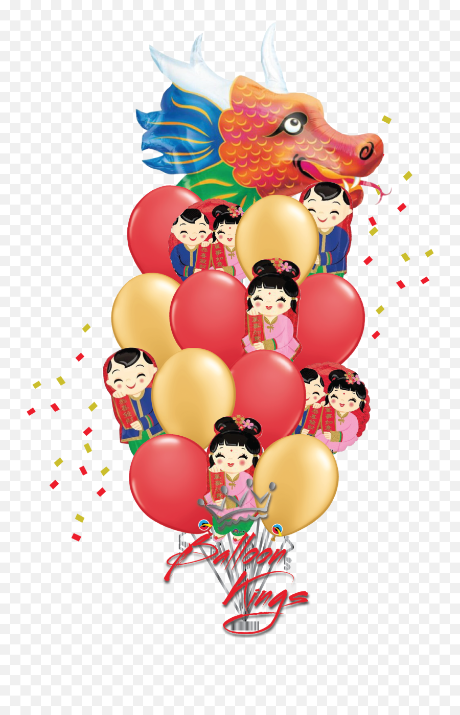 Chinese New Year Bouquet - Balloon Emoji,3 Red Balloons Emoji