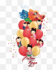 Chinese New Year Bouquet - Balloon Emoji,3 Red Balloons Emoji