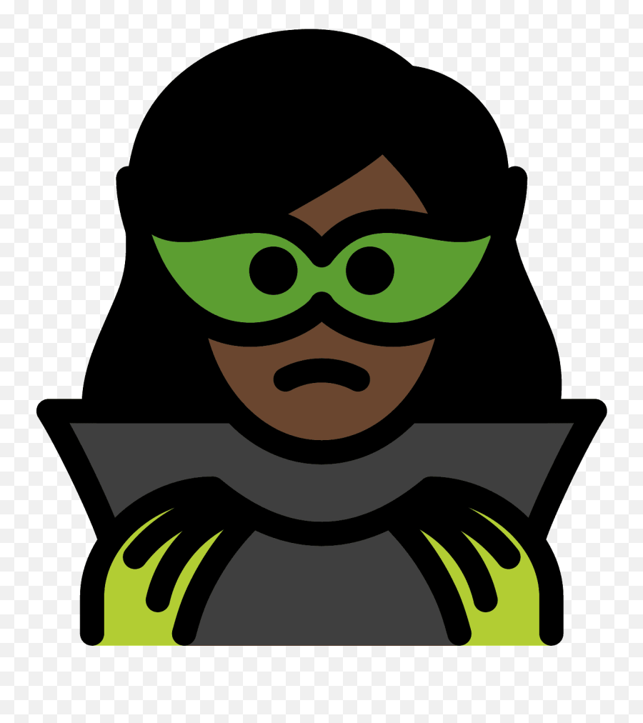Woman Supervillain Emoji Clipart - Supervillain,Long Hair Vampire Emoji