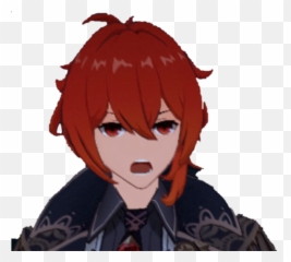 Genshinmemes - Diluc Face Emoji,Brown Cat Emoji Discord