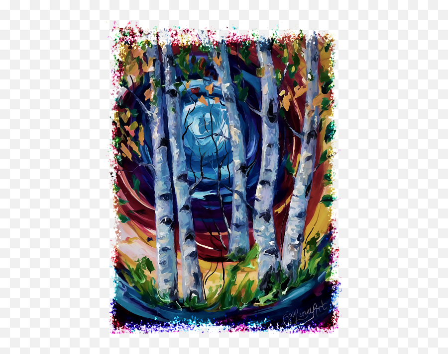 T - Vertical Emoji,Trees Emotion Paintings