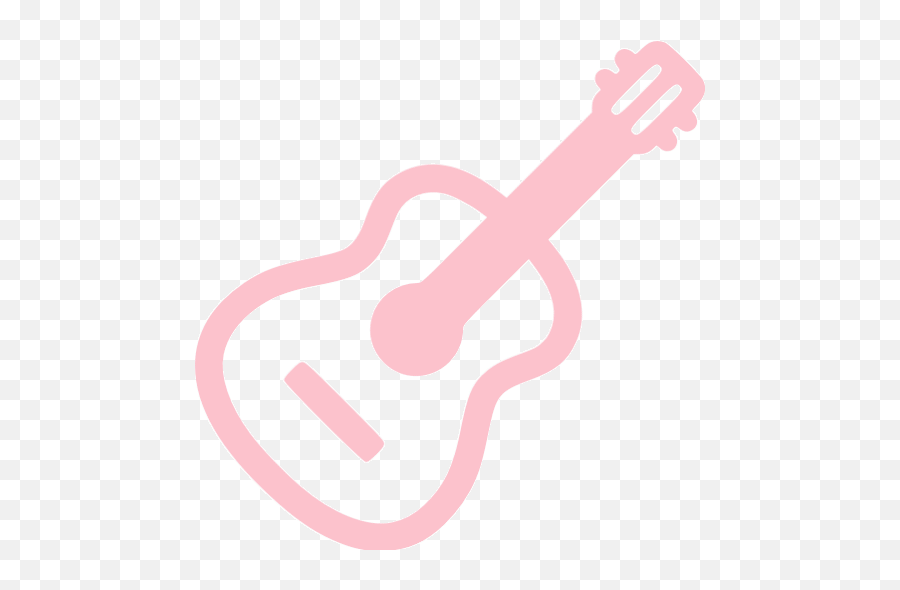 Pink Guitar Icon - Black And White Guitar Logo Emoji,Bass Guitar Emoticon