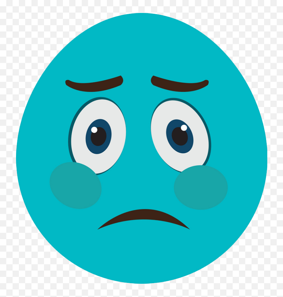 Sad Face Clipart - Clipartworld Emociones De Tristeza Color Azul Emoji,Imagr Emoticons