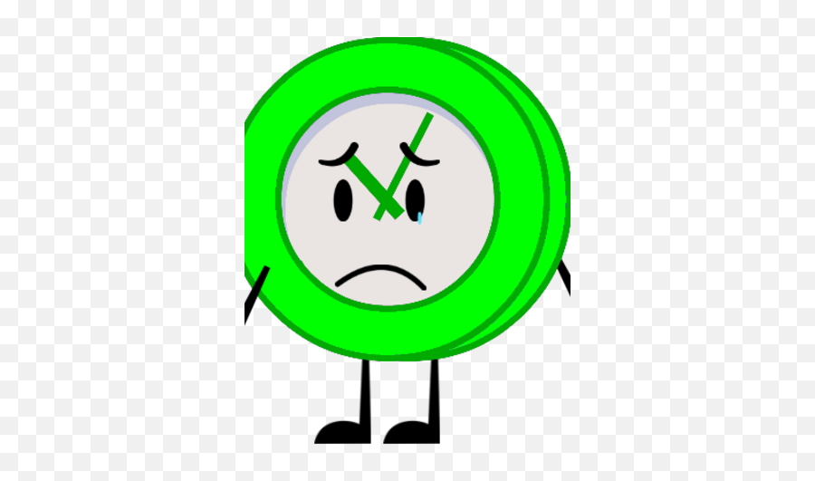 Green Clock Cutie Sunflower Wiki Fandom - Bfb Clock Emoji,Sad Kun Emoticon Pillow