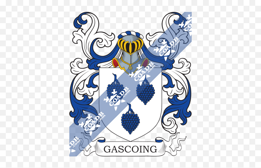 Gascon Family Crest Coat Of Arms And - Emblem Van Vuuren Family Crest Emoji,Emoticons Engcivil